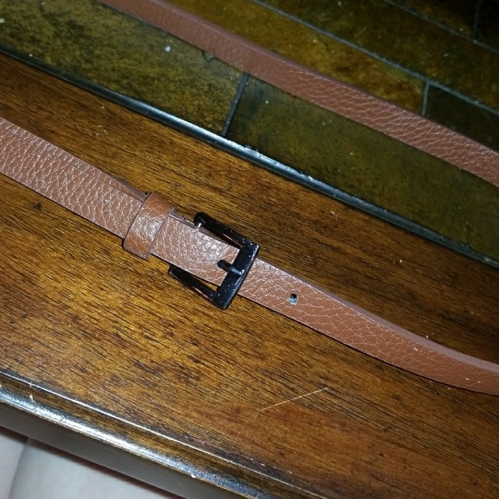 Brown leather belt